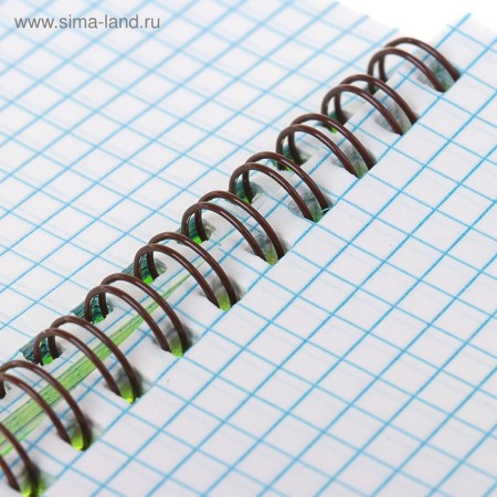 Notepad A6, 80 sheets in the cage on the crest "Green. Neon", plastic cover-3