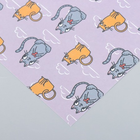 Scrapbooking "Cat" density 180 g 15.5x17 cm-2