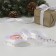 Satin tape with embossing "light bulbs", 25 mm, 23 ± 1 m, white color