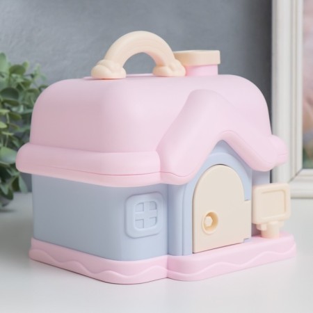 Piggy bank Plastic "House" with stickers mix 20x17x15.5 cm-3