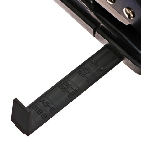Metal hole punch 40 sheets, berlingo, with a ruler, black-9