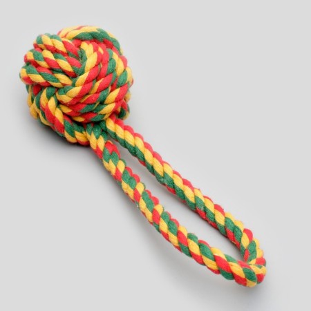 Cable toy "Ball with a loop", up to 65 gr, mix of flowers-1