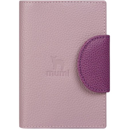 Passport cover on the button, lilac color