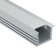 Aluminum profile built-in Led Strip Alm006S-2M, 200x2.2x1.2 cm, silver color