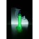 Phalloimitator glowing in the dark, silicone, transparent green, 18 cm