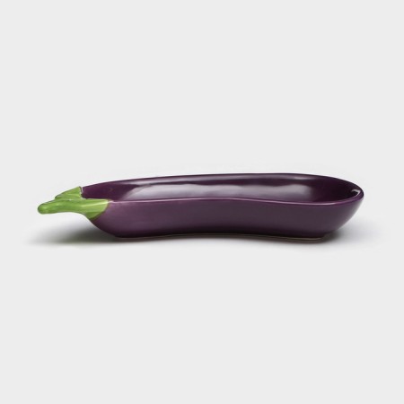 Ceramic eggplant plate, deep, purple, 25.5 cm, 1 variety, Iran-2