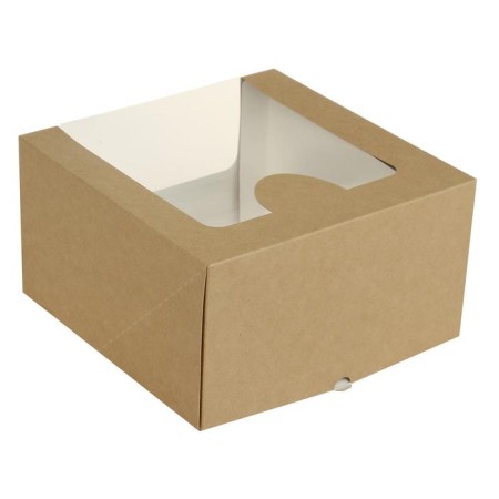 Confectionery packaging, box with a craft window, 18 x 18 x 10 cm-2