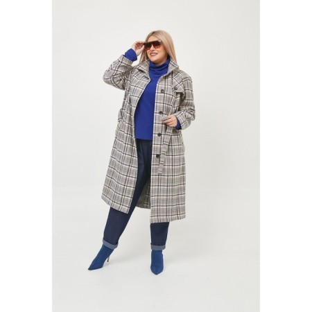 Female coat, size 56, blue color-1