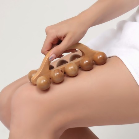 Massage "Caterpillar", universal, 17.5 × 7.5 × 6.5 cm, 10 balls, wooden-3