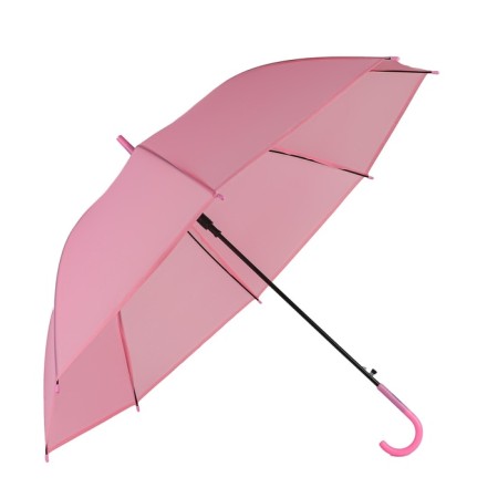 Umbrella - semi -automatic cane "plain", 8 spokes, r = 47 cm, pink color-4
