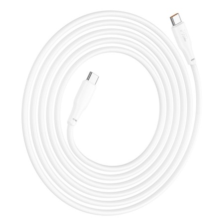 Cable Hoco X93, Type-C-Type-C, 60 W, 3 A, 2 m, fast charging, TPE braid, white-6
