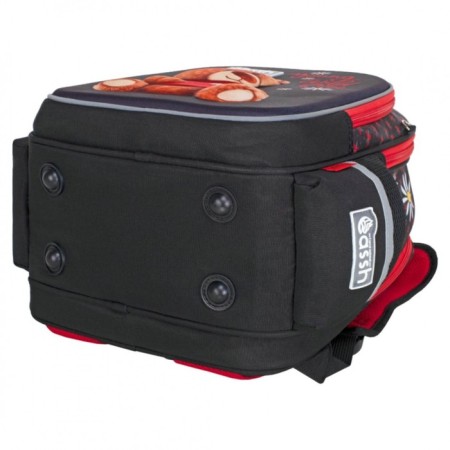 School backpack 37 x 28 x 13 cm, ergonomic back, Across 557, black/red CS23-557-10-6