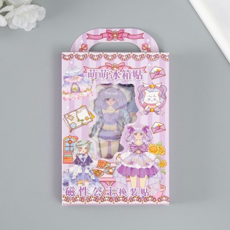 Sticker-game "Princess Outfits" MIX set 3 sheets, 2 dolls 16x11x2 cm-1