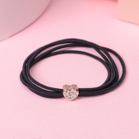 Hair gum "Sally" heart, 5 cm, mix