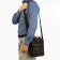 Male bag on lightning, long belt, brown color