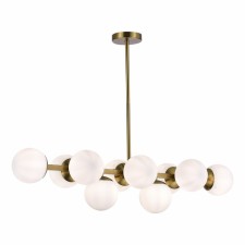 Ceiling EVOLUCE lamp. Sle1191-202-10. Fratta. 10x60 watts, E27, 96.5x30x69 cm, golden color
