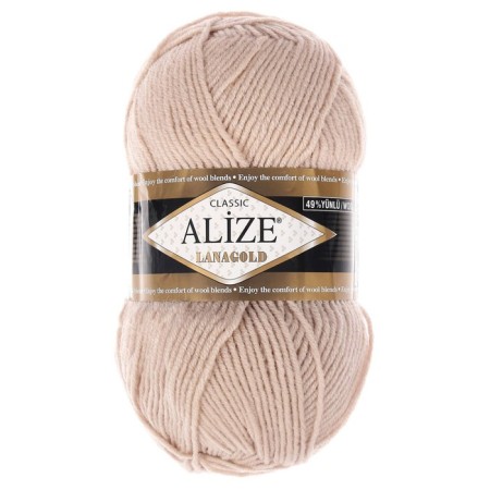 Yarn "Lanagold" 51% acrylic, 49% wool 240m/100g (585 stone)-1