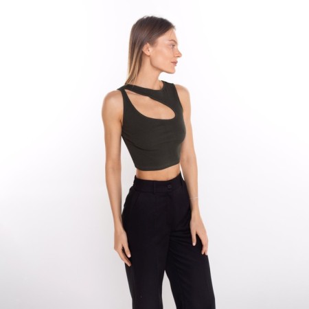 Top female, color dark green hacks, size 42 (s)-2