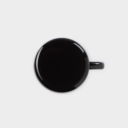 Enameled mug, 400 ml, black color-3
