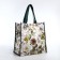 The bag is economic on the button, the color is green