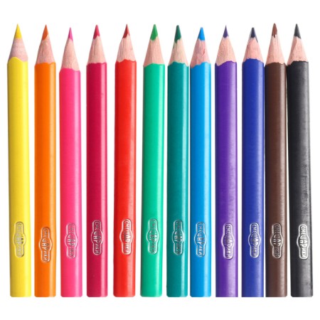 Colored pencils in a tube, 12 colors, trihedral, Smeshariki-5