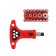 Screwdriver with a set of bits and head heads, plastic handle, 22 items
