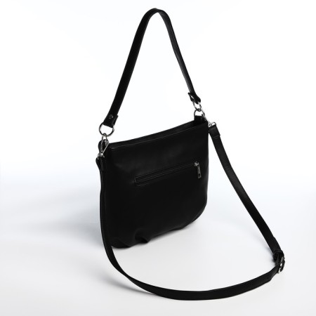 Salm-free bag of cross-bodi with a zipper, black color-1