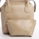 Women's bag with lightning, with a cosmetic bag, beige color