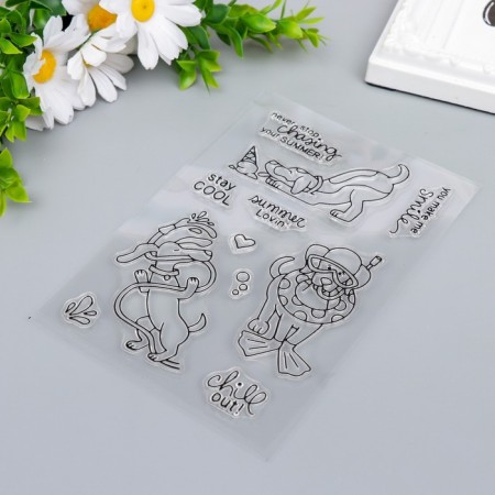 Stamp for creativity Silicon "Pyos-Aclagist" 16x11 cm-1