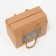 Box-pack, with a window and handles, craft, 15 x 11 x 9 cm