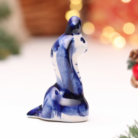 Souvenir "Snake of Martha", Gzhel, 6.8 cm-3