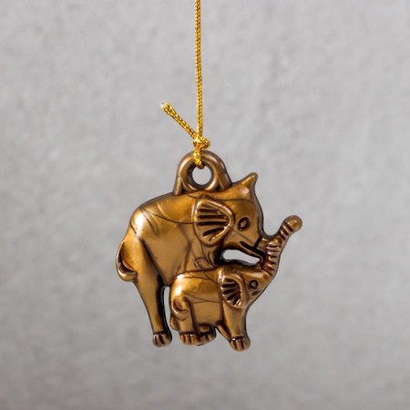 Music Music Metal, Polystone "Seven Elephants on the Bosk" 9 bells 44x21 cm-3