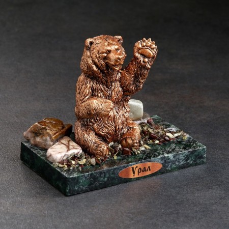 Souvenir "Friendly Bear", 7x10x9 cm, coil, gypsum-1