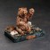 Souvenir "Friendly Bear", 7x10x9 cm, coil, gypsum