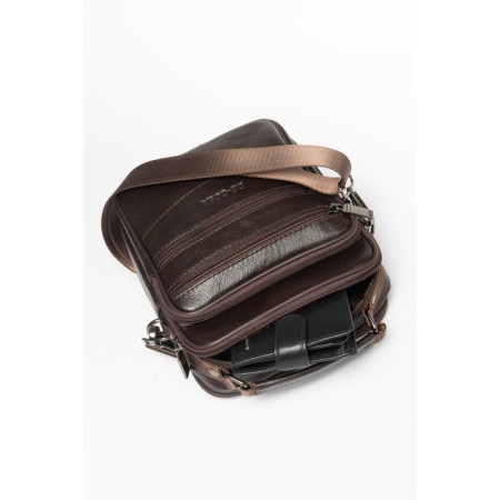 Bag Cross-Body Men, genuine leather de-gosa brown, 19x10x24 cm-4