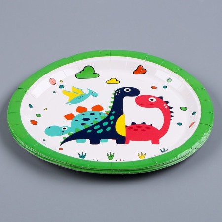 Paper plate "Lovely Dragons", in a set of 6 pcs.-1