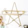 Hooks decorative metal with a shelf "Golden Star" 28x9x28 cm