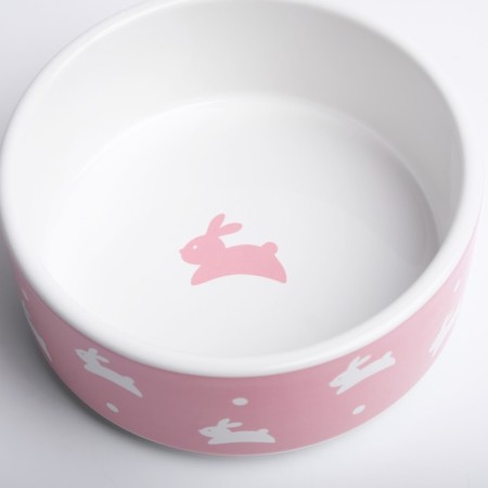Ceramic “Bunniki” ceramic bowl, 300 ml, 13 x 13 x 5 cm, pink-4