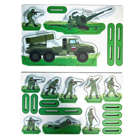 Design wooden set of soldiers "Modern Russian Army"-2