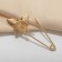 Pin "Butterfly", 5 cm, white color in gold