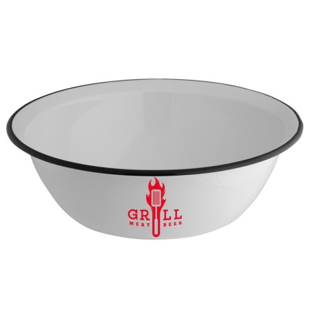 Миска эмалированная с рисунком Axentia BBQ, d=28 см, 2.5 л-1