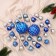 Set of balls plastic 32 pcs "carnival" blue silver