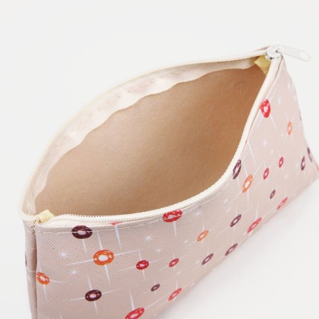 Lightning cosmetic bag, beige color-2