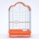 BD-3/1O bird cage, opening roof, 47.5 x 37 x 70 cm, orange