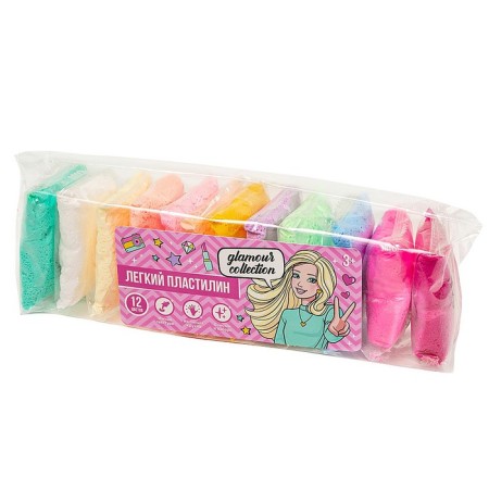 Light plasticine, set of 12 colors, pink colors-3