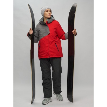 Ski suit female, size 52, red color-1
