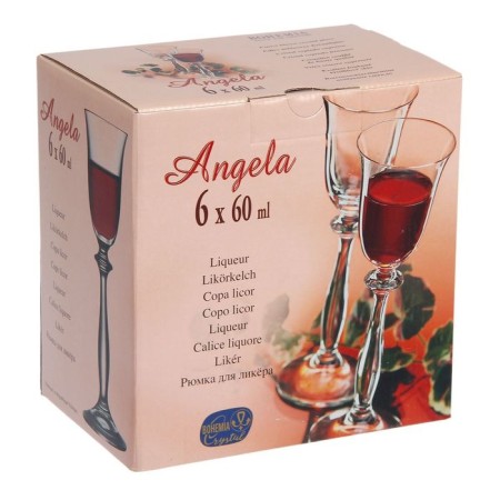Set of glasses "Angela", Platinum layering, 60 ml, 6 pcs.-1