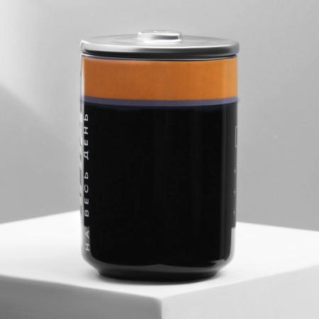 Ceramic “charge” mug, 250 ml, black color-2