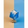 Designer Wooden 3D Ewa Globe Icosahedron with a secret (box, safe) blue
