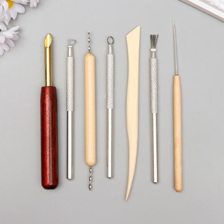 Tools for creativity Set 7 pcs wood, metal 14 cm 20.8x8 cm